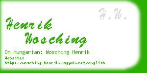 henrik wosching business card